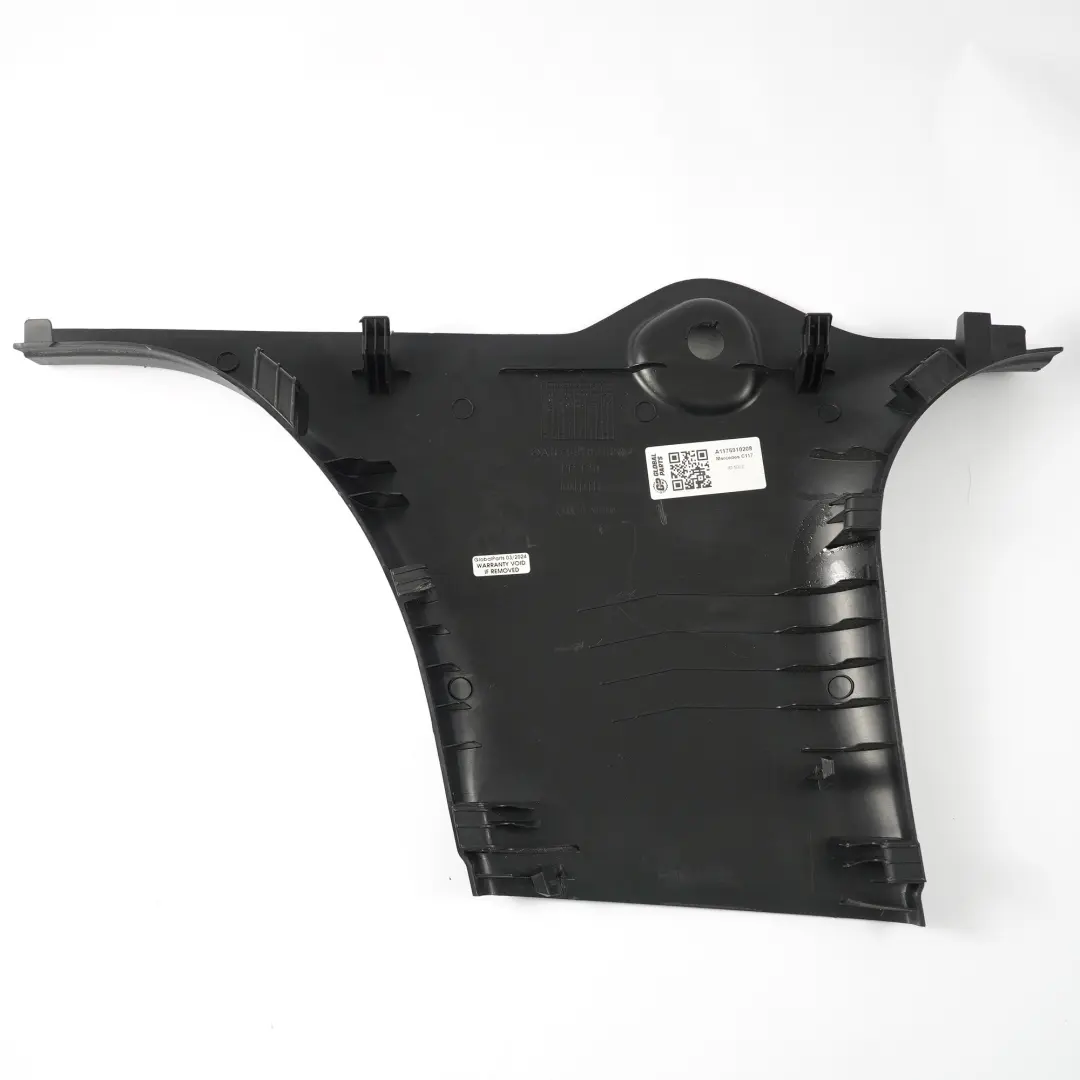 Mercedes C117 B-Panneau recouvrement pilier garniture droite noire - SKU A1176910208 - Numéro de pièce A1176910208