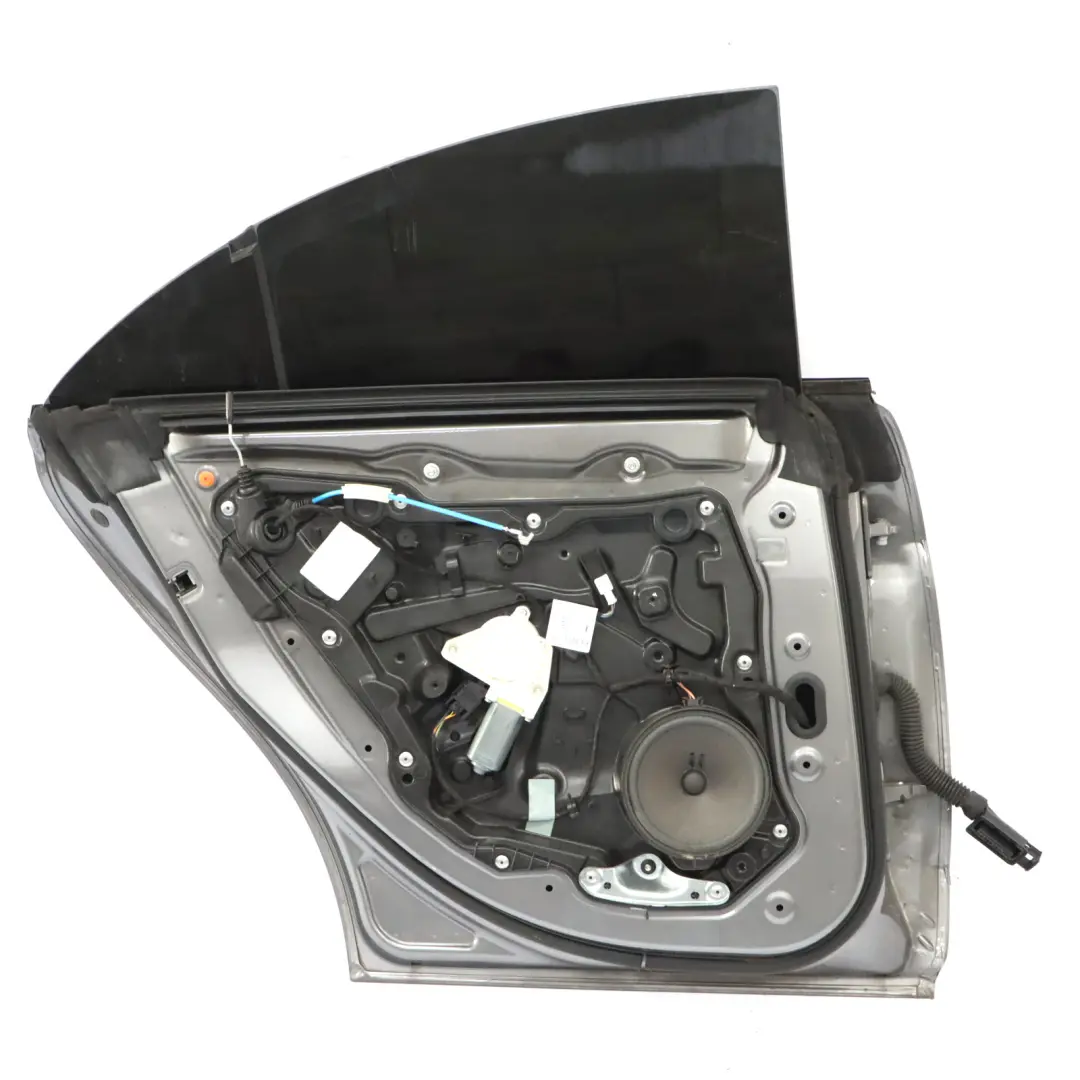 Door Rear Left N/S Mountain Grey Metallic - 787 to Mercedes CLA C117 with Part number A1177300105 Mercedes CLA C117 Door Rear Left N/S Mountain Grey Metallic - 787 - SKU A1177300105-MG - Part number A1177300105