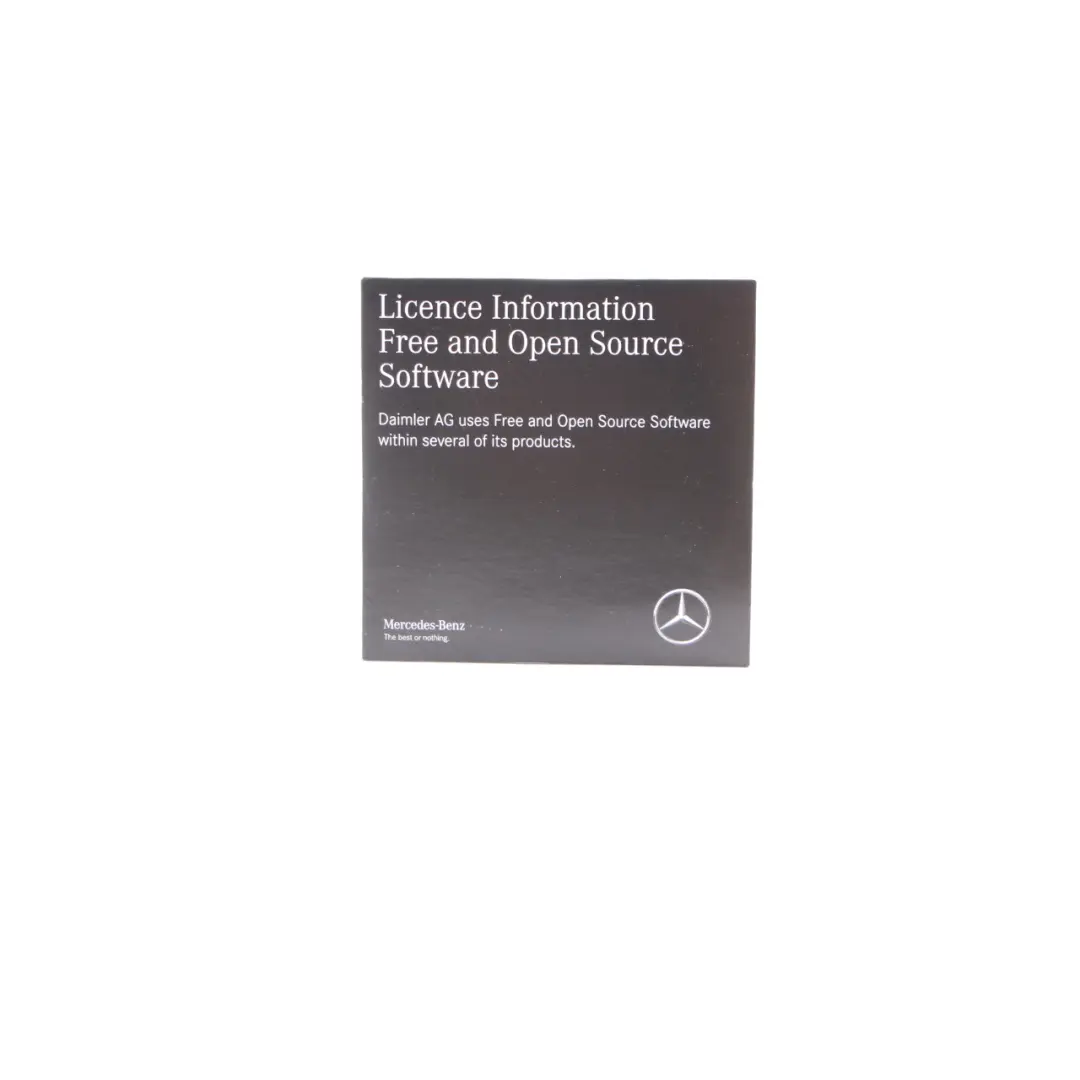 Mercedes W177 W247 Informazioni sulla licenza Software open source - SKU A1178272500 - Numero di parte A1178272500