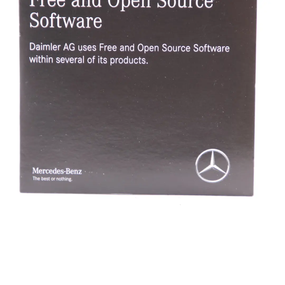 Mercedes W177 W247 Lizenzinformationen Freie Open Source Software - SKU A1178272500 - Teilenummer A1178272500