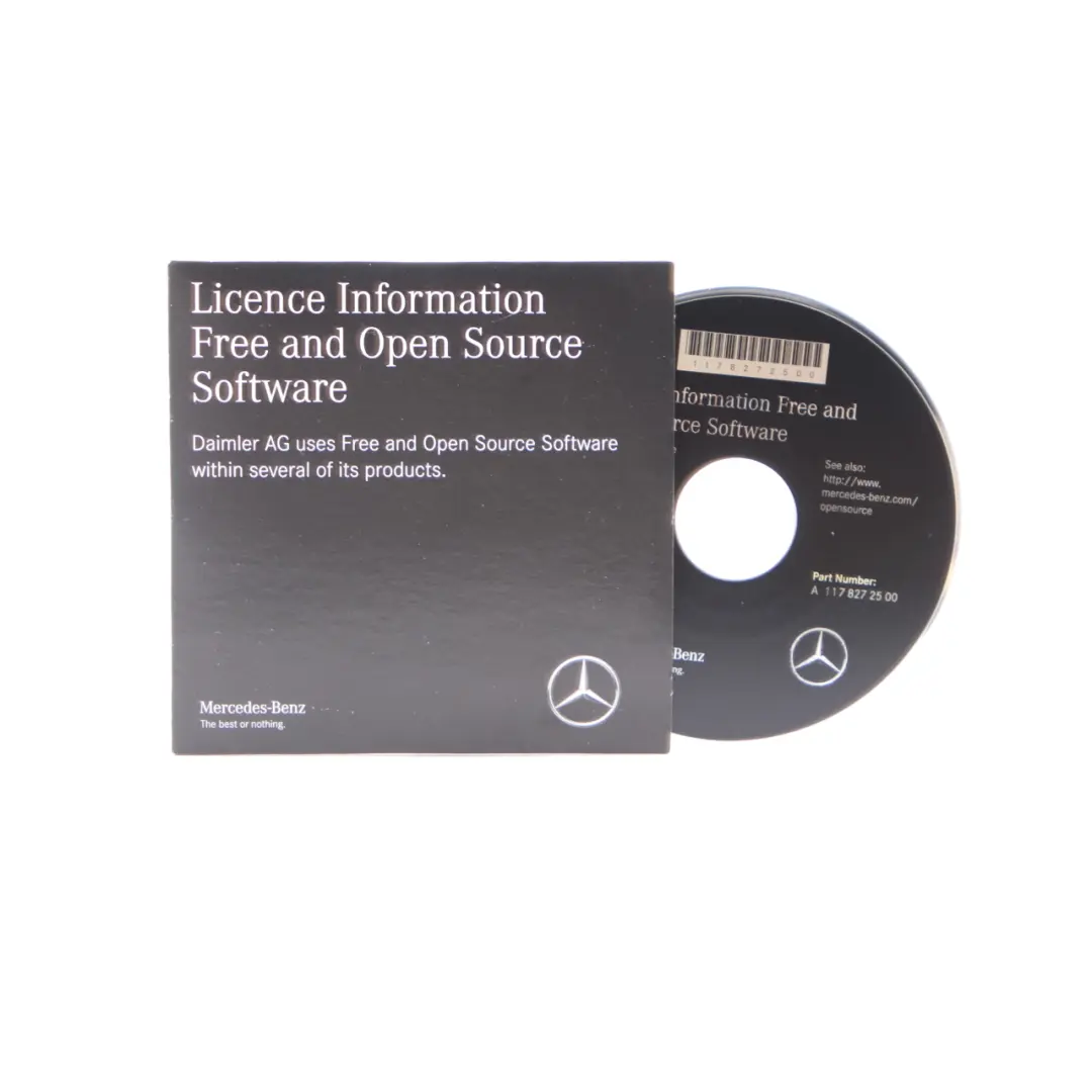 Mercedes W177 W247 Lizenzinformationen Freie Open Source Software - SKU A1178272500 - Teilenummer A1178272500