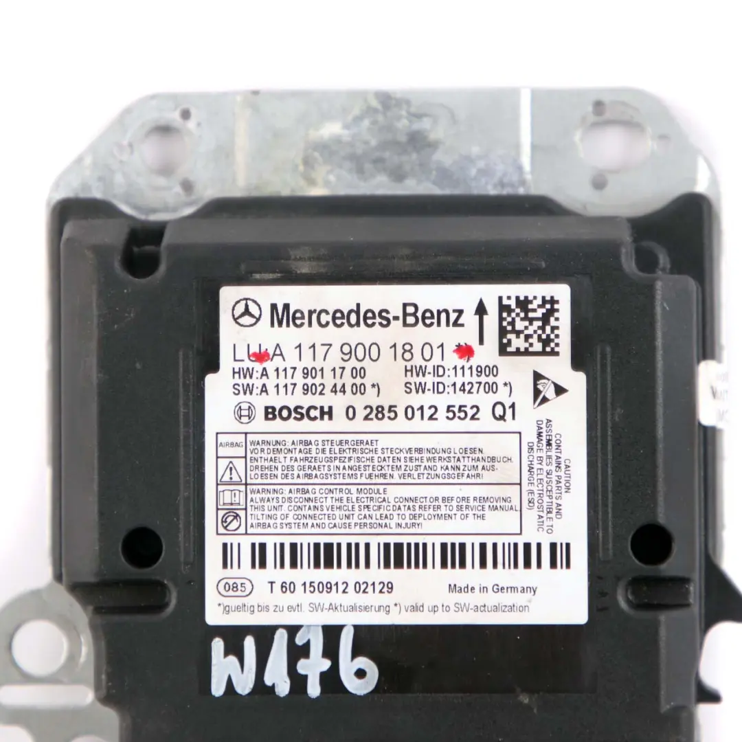 Modulo Aria Sistema Di Controllo Modulo ECU per Mercedes W176 con numero di parte A1179001801 Mercedes W176 Modulo Aria Sistema Di Controllo Modulo ECU - SKU A1179001801 - Numero di parte A1179001801