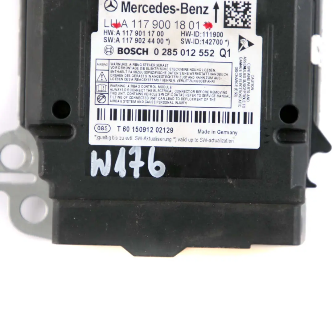 Mercedes W176 Luftmodul Systemsteuergerät Modul ECU - SKU A1179001801 - Teilenummer A1179001801