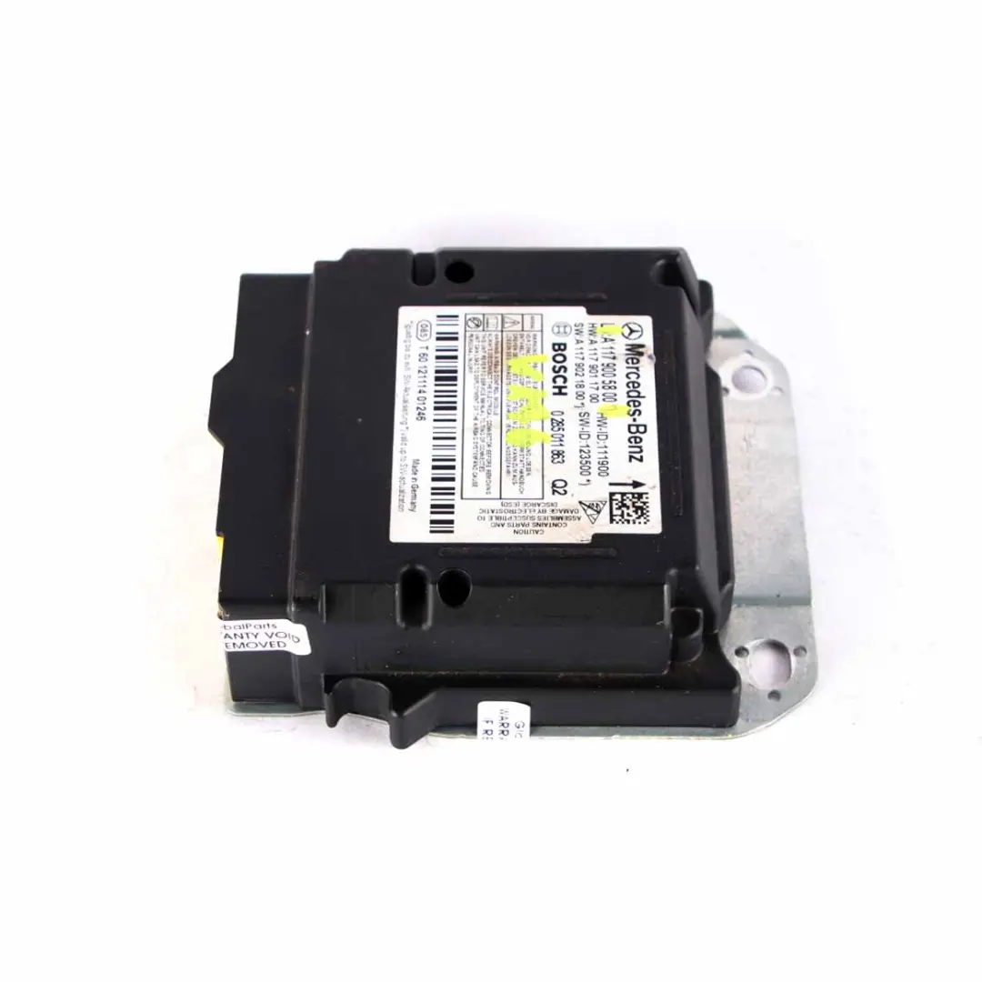 Mercedes W176 Airbag Belts System Control Unit Module ECU Bosch - SKU A1179005800 - Part number A1179005800