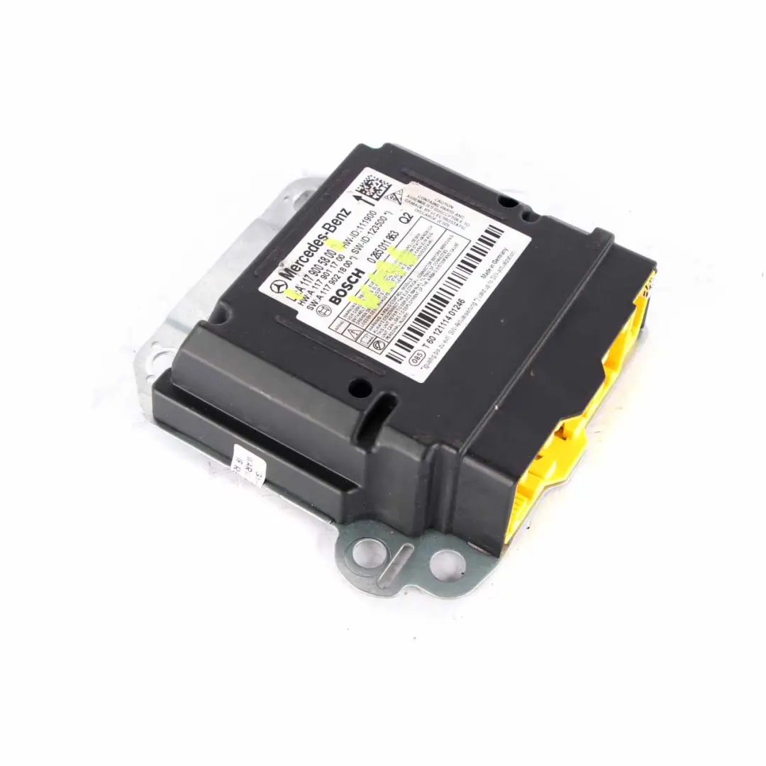Luftmodul Gurtstraffer Steuergerät ECU Bosch für Mercedes W176 mit Teilenummer A1179005800 Mercedes W176 Luftmodul Gurtstraffer Steuergerät ECU Bosch - SKU A1179005800 - Teilenummer A1179005800