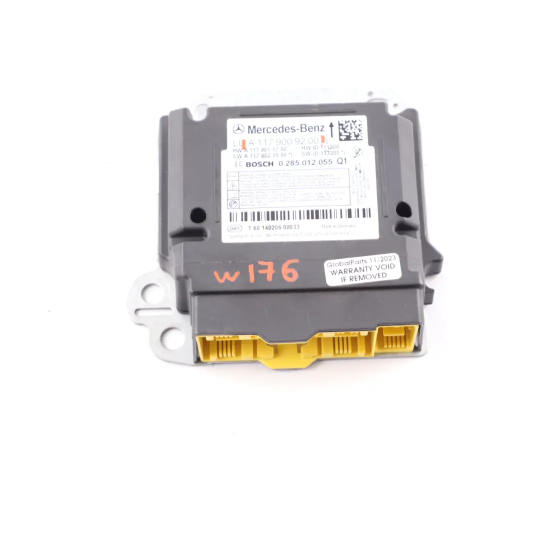 Airbag Belts System Control Unit Module ECU Bosch Mercedes W176 - SKU A1179009200 - Part number A1179009200