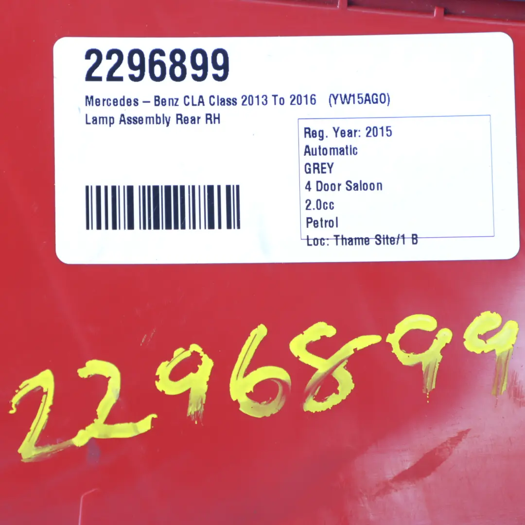 Mercedes CLA C117 Luz Trasera Derecha Panel Lateral Luz Trasera - SKU A1179060601 - Número de pieza A1179060601