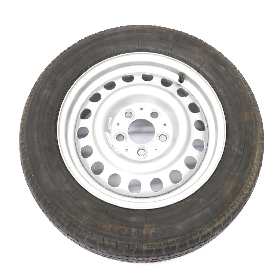 Steel Wheel Rim Tyre Continental 195/65 R15 6,5J ET:49 to Mercedes W124 with Part number A1244001202 Mercedes W124 Steel Wheel Rim Tyre Continental 195/65 R15 6,5J ET:49 - SKU A1244001202 - Part number A1244001202