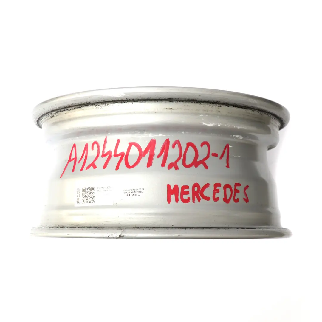 Mercedes W124 Silberne Leichtmetallfelge 15" 6,5J ET:44 8 Loch - SKU A1244011202-1 - Teilenummer A1244011202