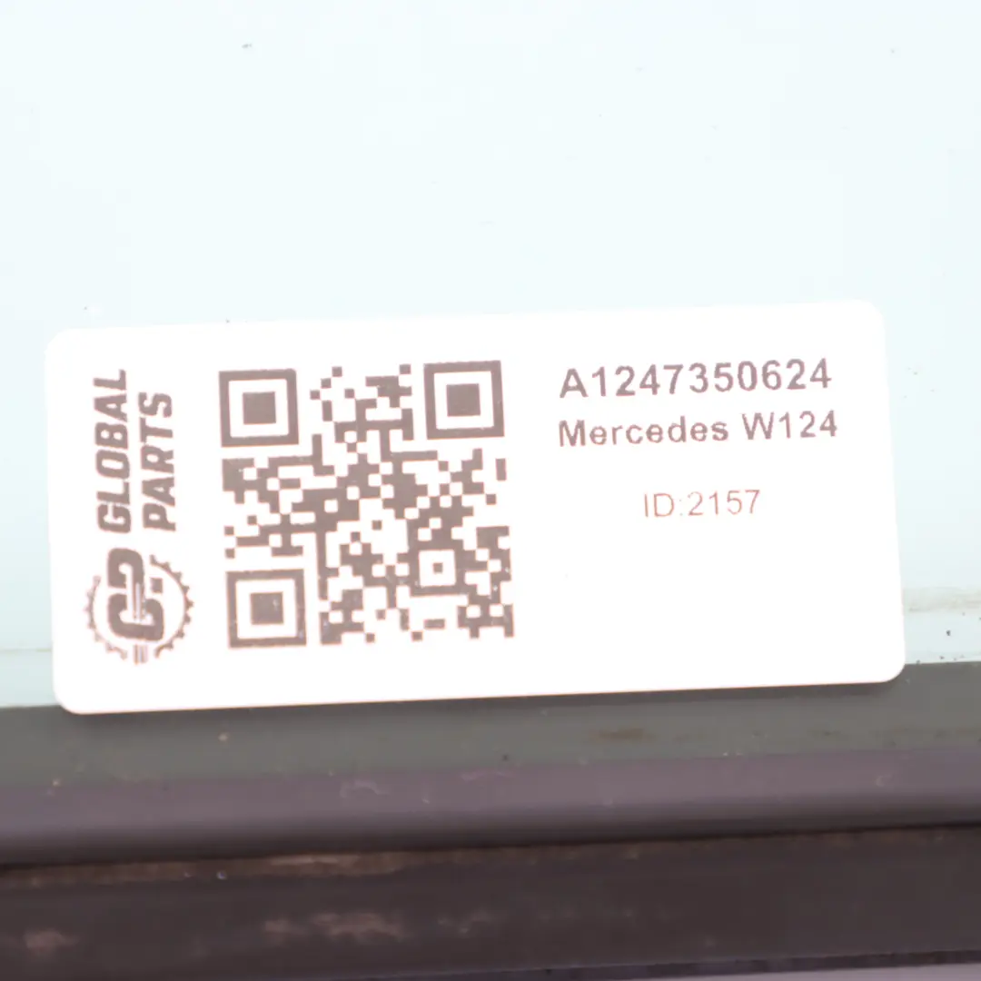 Fenster Mercedes W124 Hintertür Rechts Feste Glasscheibe AS2 ESG für mit Teilenummer A1247350409 Fenster Mercedes W124 Hintertür Rechts Feste Glasscheibe AS2 ESG - SKU A1247350624 - Teilenummer A1247350409
