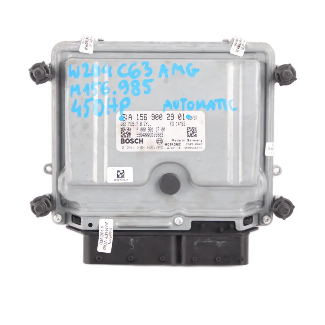 C63 AMG 457HP M156.985 Engine Unit ECU Kit Key Lock to Mercedes W204 with Part number A1569002901 Mercedes W204 C63 AMG 457HP M156.985 Engine Unit ECU Kit Key Lock - SKU A1569002901 - Part number A1569002901