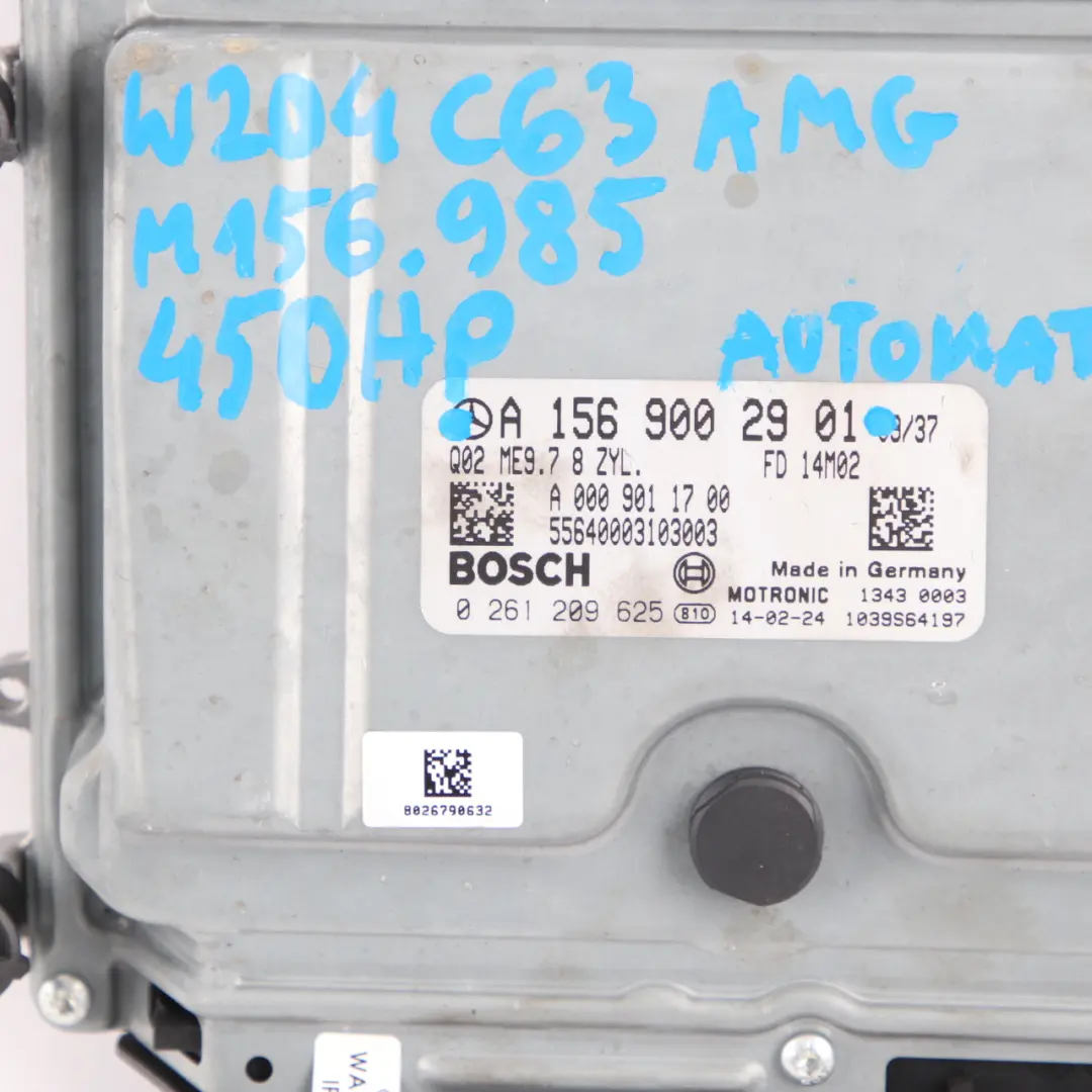 C63 AMG 457HP M156.985 Engine Unit ECU Kit Key Lock to Mercedes W204 with Part number A1569002901 Mercedes W204 C63 AMG 457HP M156.985 Engine Unit ECU Kit Key Lock - SKU A1569002901 - Part number A1569002901