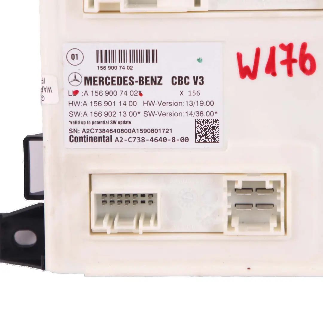 Módulo Control Carrocería Caja Fusibles BCM ECU para Mercedes W176 W246 con número de pieza A1569007402 Mercedes W176 W246 Módulo Control Carrocería Caja Fusibles BCM ECU - SKU A1569007402 - Número de pieza A1569007402