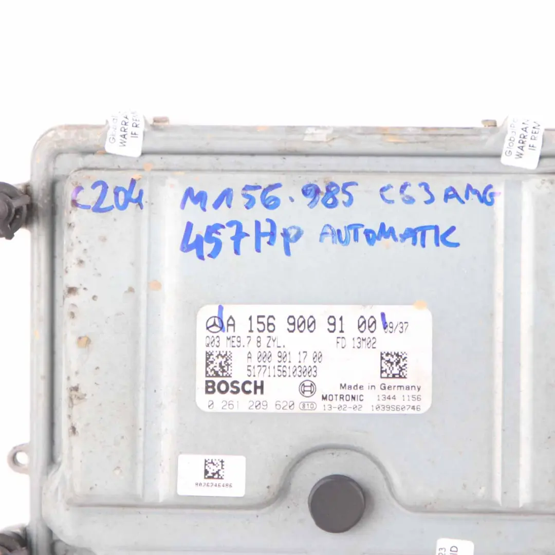 C63 AMG 457HP M156.985 Engine Unit ECU Automatic to Mercedes W204 with Part number A1569009100 Mercedes W204 C63 AMG 457HP M156.985 Engine Unit ECU Automatic - SKU A1569009100 - Part number A1569009100