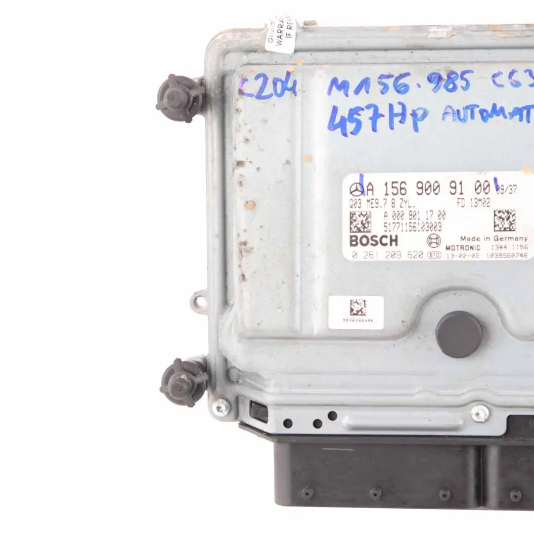 C63 AMG 457HP M156.985 Engine Unit ECU Automatic to Mercedes W204 with Part number A1569009100 Mercedes W204 C63 AMG 457HP M156.985 Engine Unit ECU Automatic - SKU A1569009100 - Part number A1569009100