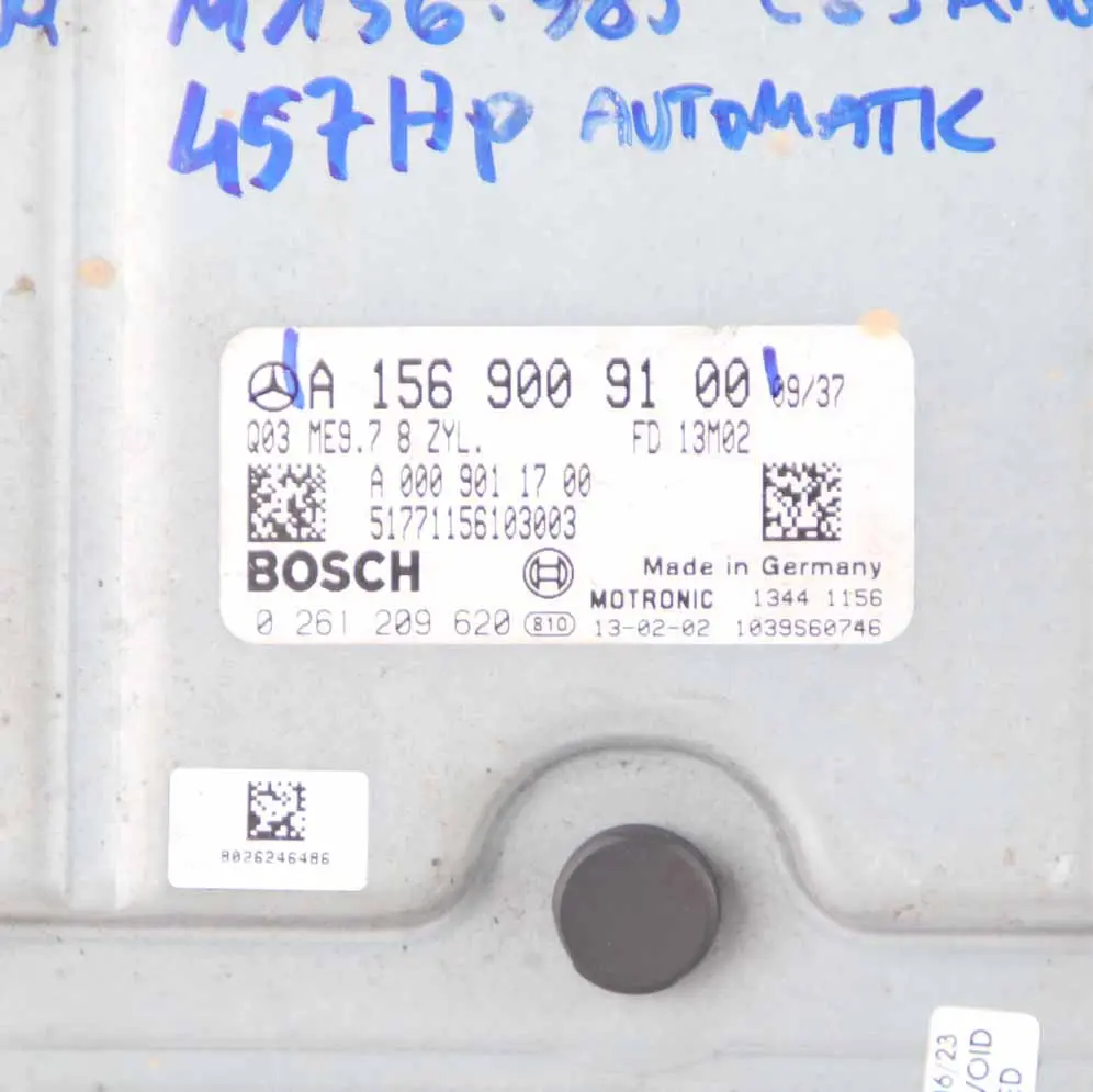 C63 AMG 457HP M156.985 Engine Unit ECU Automatic to Mercedes W204 with Part number A1569009100 Mercedes W204 C63 AMG 457HP M156.985 Engine Unit ECU Automatic - SKU A1569009100 - Part number A1569009100