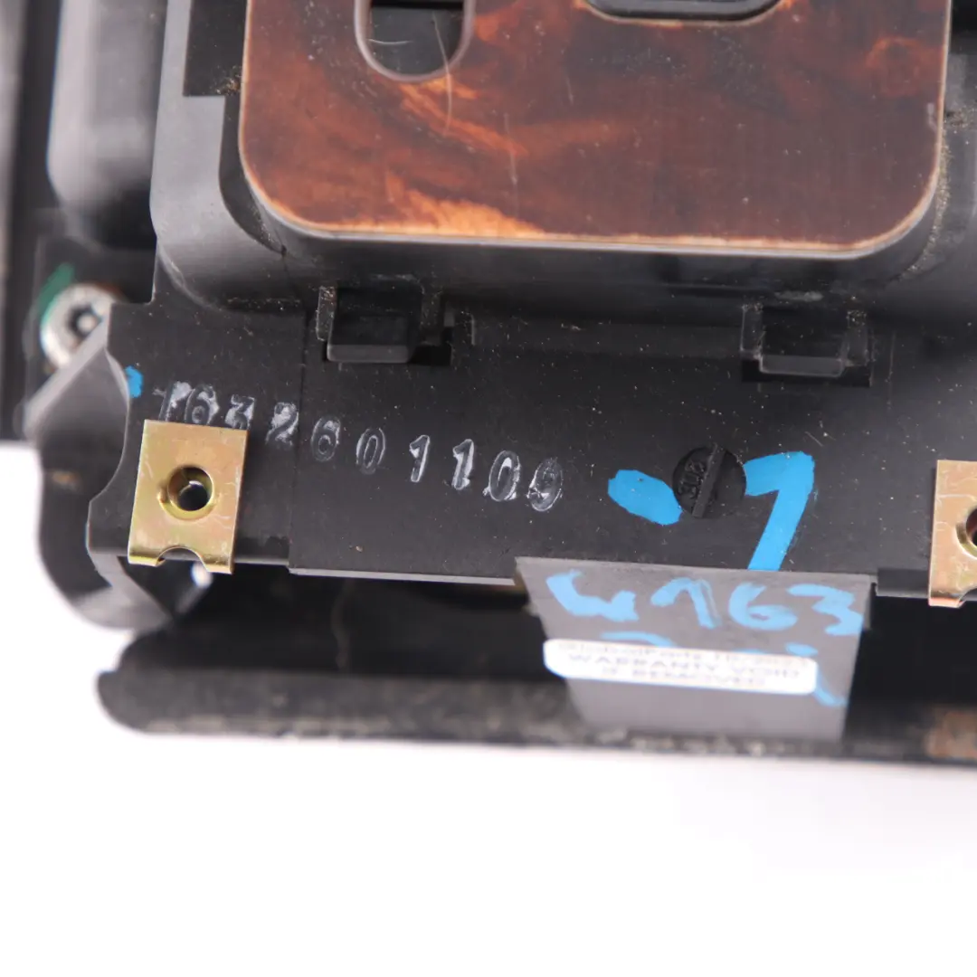 Mercedes W163 Caja Cambios Automática Selector Mecanismo Cambio Cubierta Madera - SKU A1632601109-1 - Número de pieza A1632601109