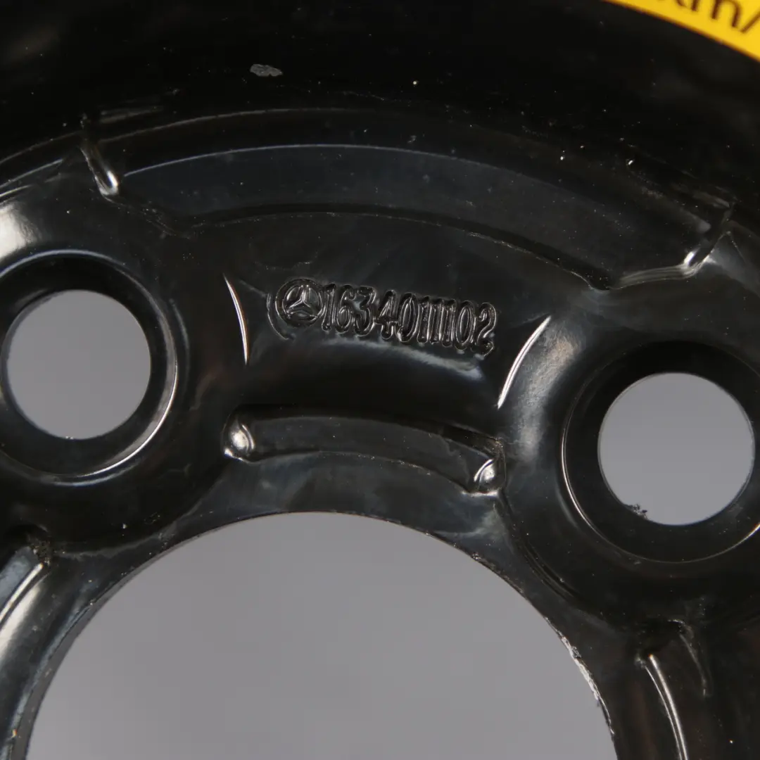 Mercedes W163 Spare Wheel Steel Tyre R18 Dunlop 155/90 - SKU A1634011102-1 - Part number A1634011102