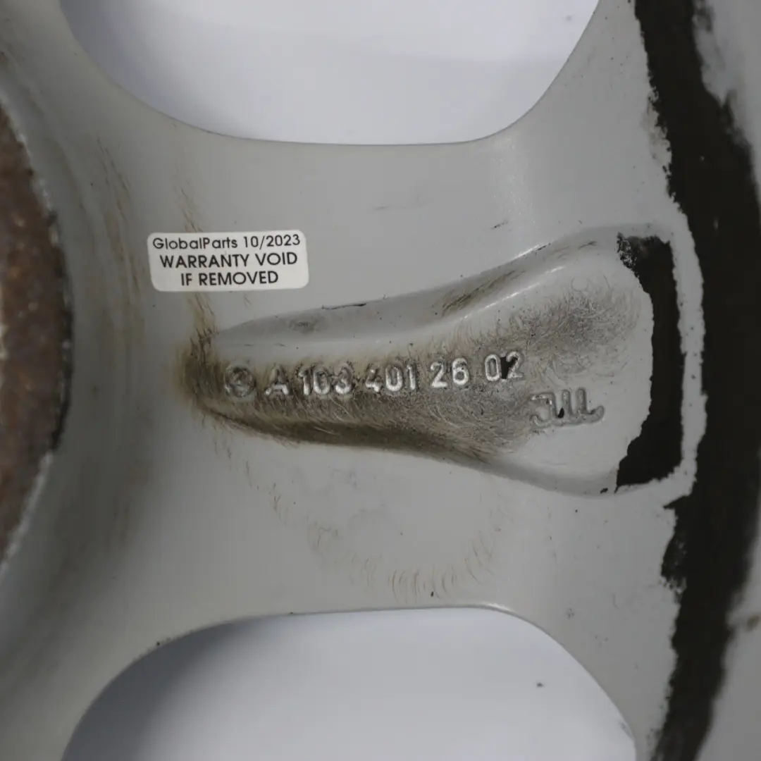 Alloy Wheel Rim 17" 8J ET:52 to Mercedes ML W163 Silver with Part number A1634012602 Mercedes ML W163 Silver Alloy Wheel Rim 17" 8J ET:52 - SKU A1634012602-4 - Part number A1634012602