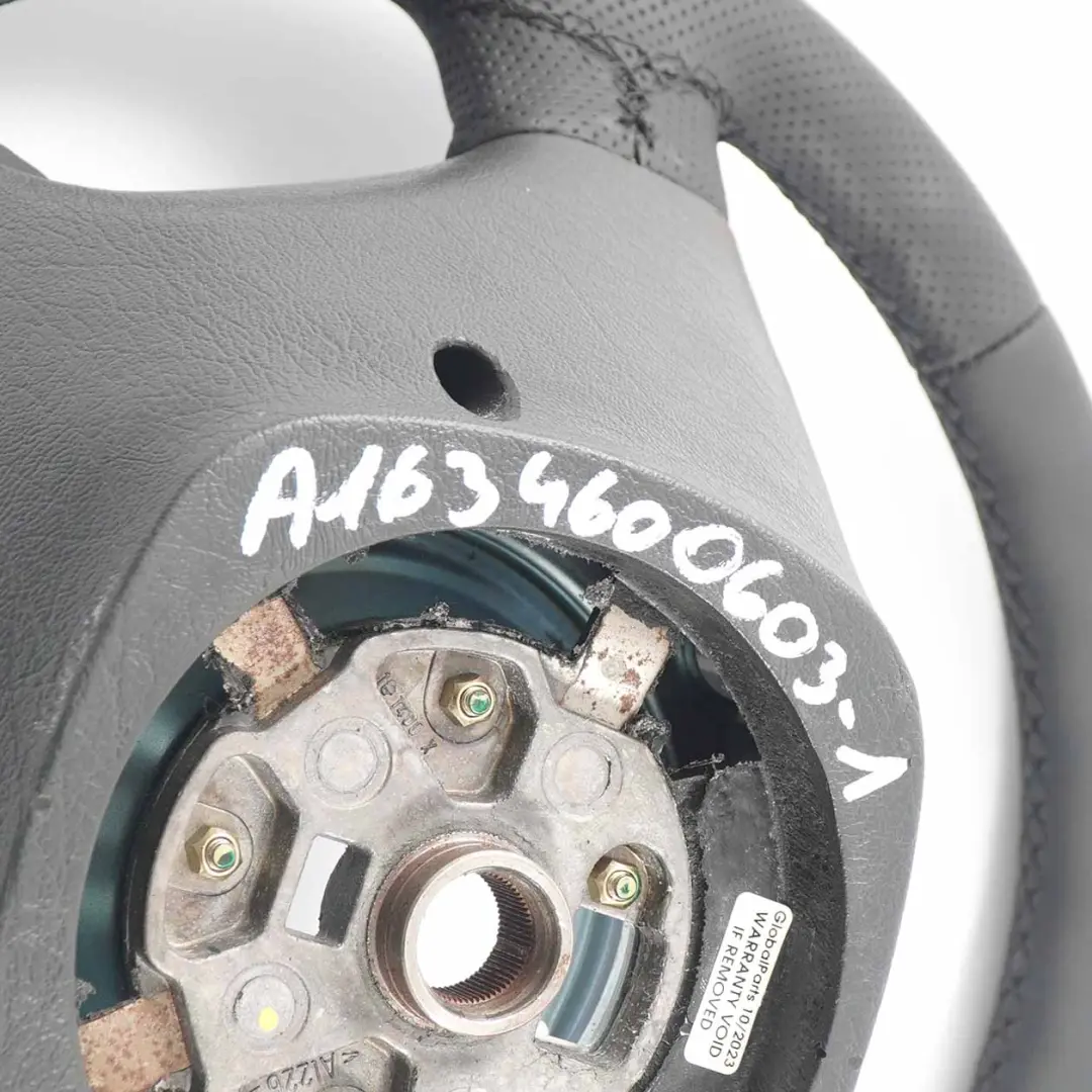 Mercedes ML W163 NEW Black Leather Steering Wheel Black Threads - SKU A1634600603-1 - Part number A1634600603