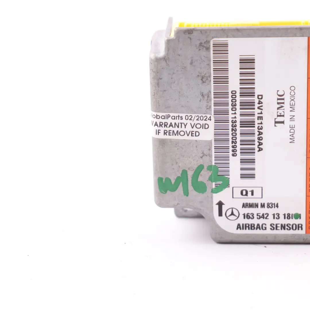 Mercedes W163 Acceleration Sensor Airbag Sensor Modue Unit Temic - SKU A1635421318 - Part number A1635421318