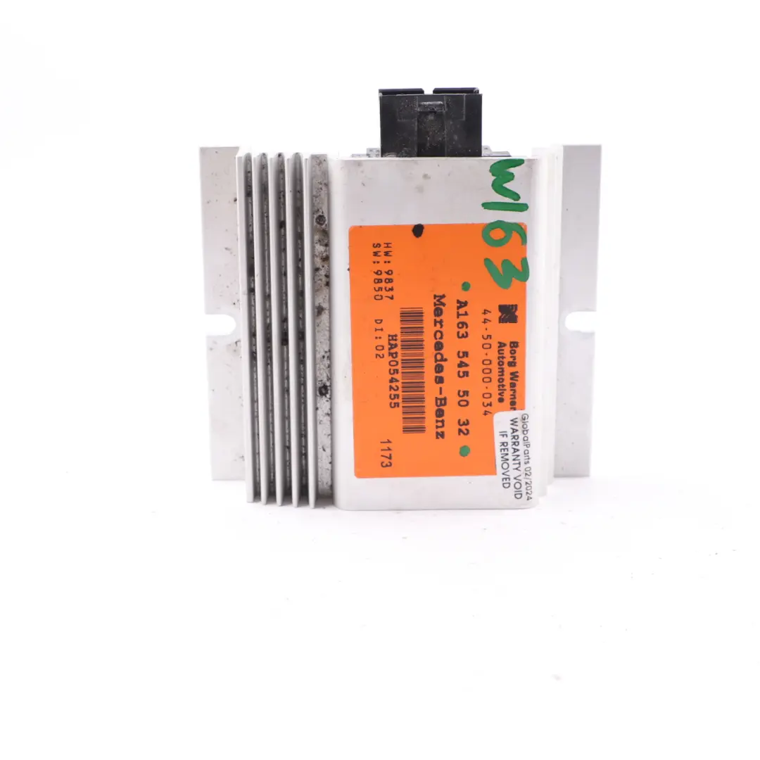 Gearbox Transfer Case Control Module Unit ECU to Mercedes W163 with Part number A1635455032 Mercedes W163 Gearbox Transfer Case Control Module Unit ECU - SKU A1635455032 - Part number A1635455032