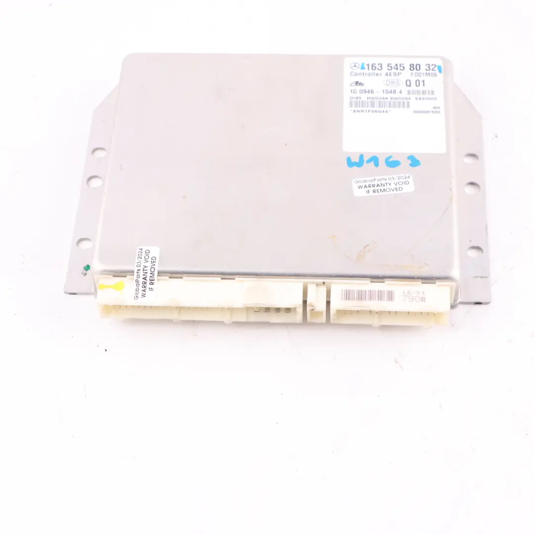 Stability Controller 4ESP Unit Module ECU to Mercedes ML W163 with Part number A1635458032 Mercedes ML W163 Stability Controller 4ESP Unit Module ECU - SKU A1635458032 - Part number A1635458032