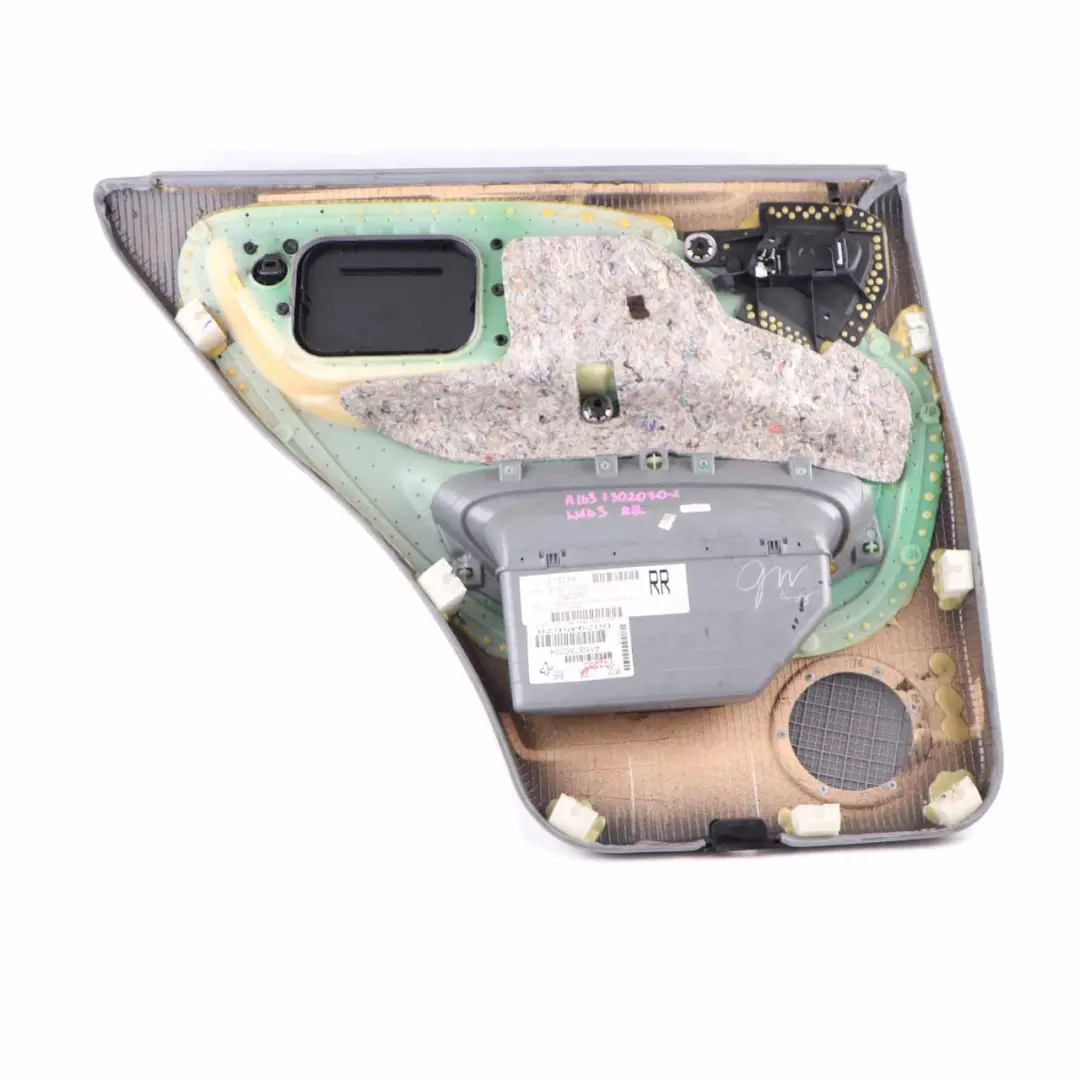 Door Card Rear Right O/S Trim Panel Cover Lining Grey Leather to Mercedes ML W163 with Part number A1637302070 Mercedes ML W163 Door Card Rear Right O/S Trim Panel Cover Lining Grey Leather - SKU A1637302070-1 - Part number A1637302070