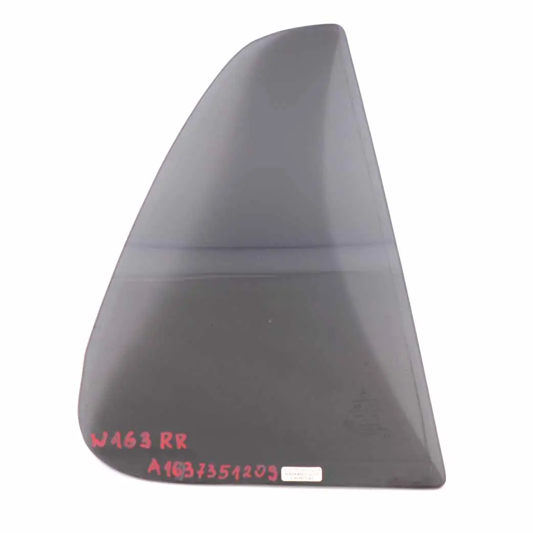 Mercedes M ML W163 Finestrino porta posteriore destra piccolo vetro nero AS3