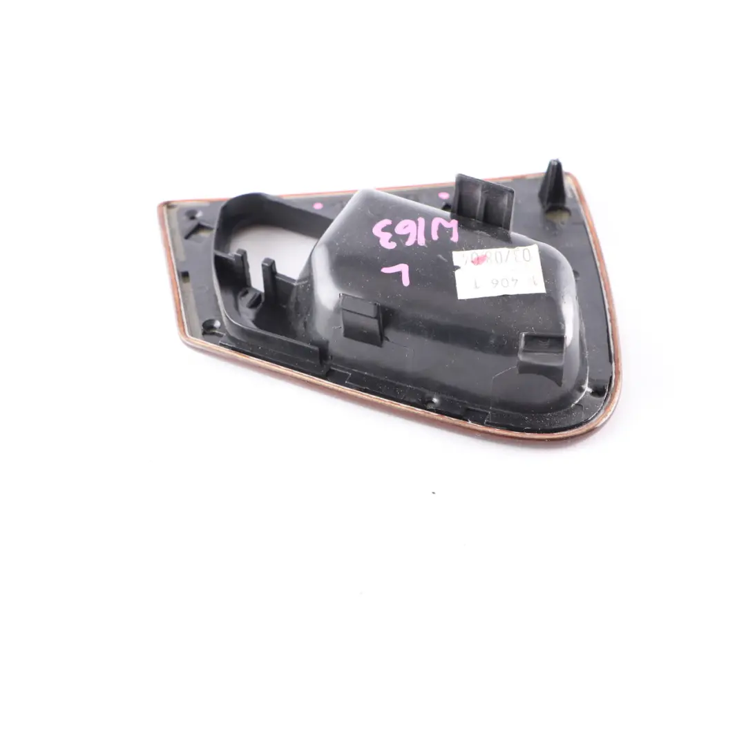 Door Handle Cover Trim Front Rear Left N/S Wood A1637660164 to Mercedes ML W163 with Part number A1637660168 Mercedes ML W163 Door Handle Cover Trim Front Rear Left N/S Wood A1637660164 - SKU A1637660168-1 - Part number A1637660168