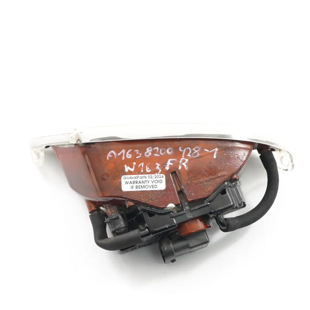 Mercedes-Benz M-Class ML W163 Front Bumper Right O/S Fog Lamp Light to with Part number A1638200428 Mercedes-Benz M-Class ML W163 Front Bumper Right O/S Fog Lamp Light - SKU A1638200428-1 - Part number A1638200428