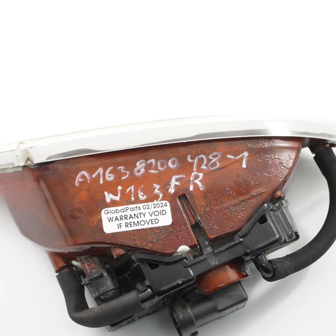 Mercedes-Benz M-Class ML W163 Front Bumper Right O/S Fog Lamp Light to with Part number A1638200428 Mercedes-Benz M-Class ML W163 Front Bumper Right O/S Fog Lamp Light - SKU A1638200428-1 - Part number A1638200428