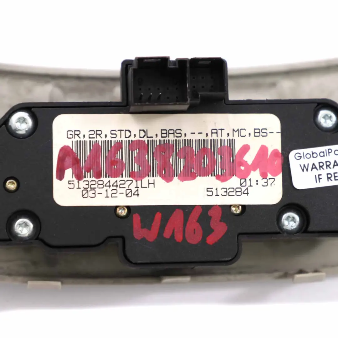 Interruptor Control Luz Interior Cubierta Botón para Mercedes ML W163 con número de pieza A1638203610 Mercedes ML W163 Interruptor Control Luz Interior Cubierta Botón - SKU A1638203610-1 - Número de pieza A1638203610