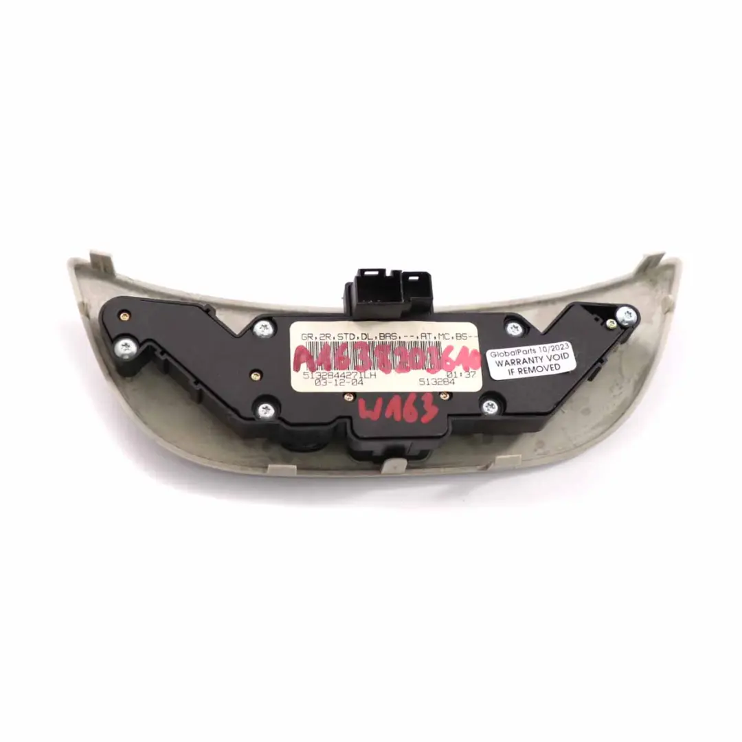 Mercedes ML W163 Interruttore di controllo delle luci interne Trim - SKU A1638203610-1 - Numero di parte A1638203610