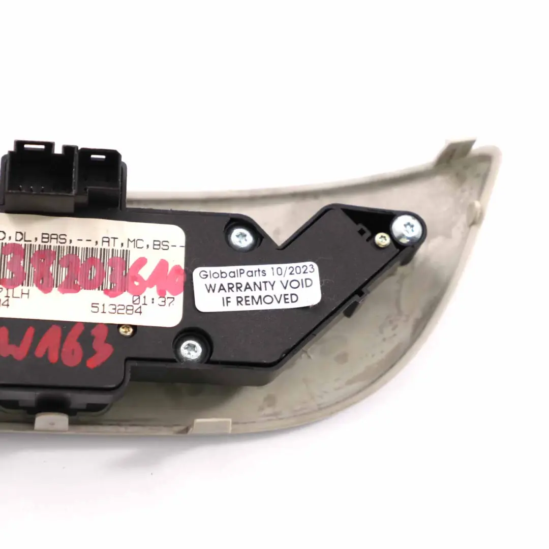 Mercedes ML W163 Interior Light Control Switch Button Cover Trim - SKU A1638203610-1 - Part number A1638203610