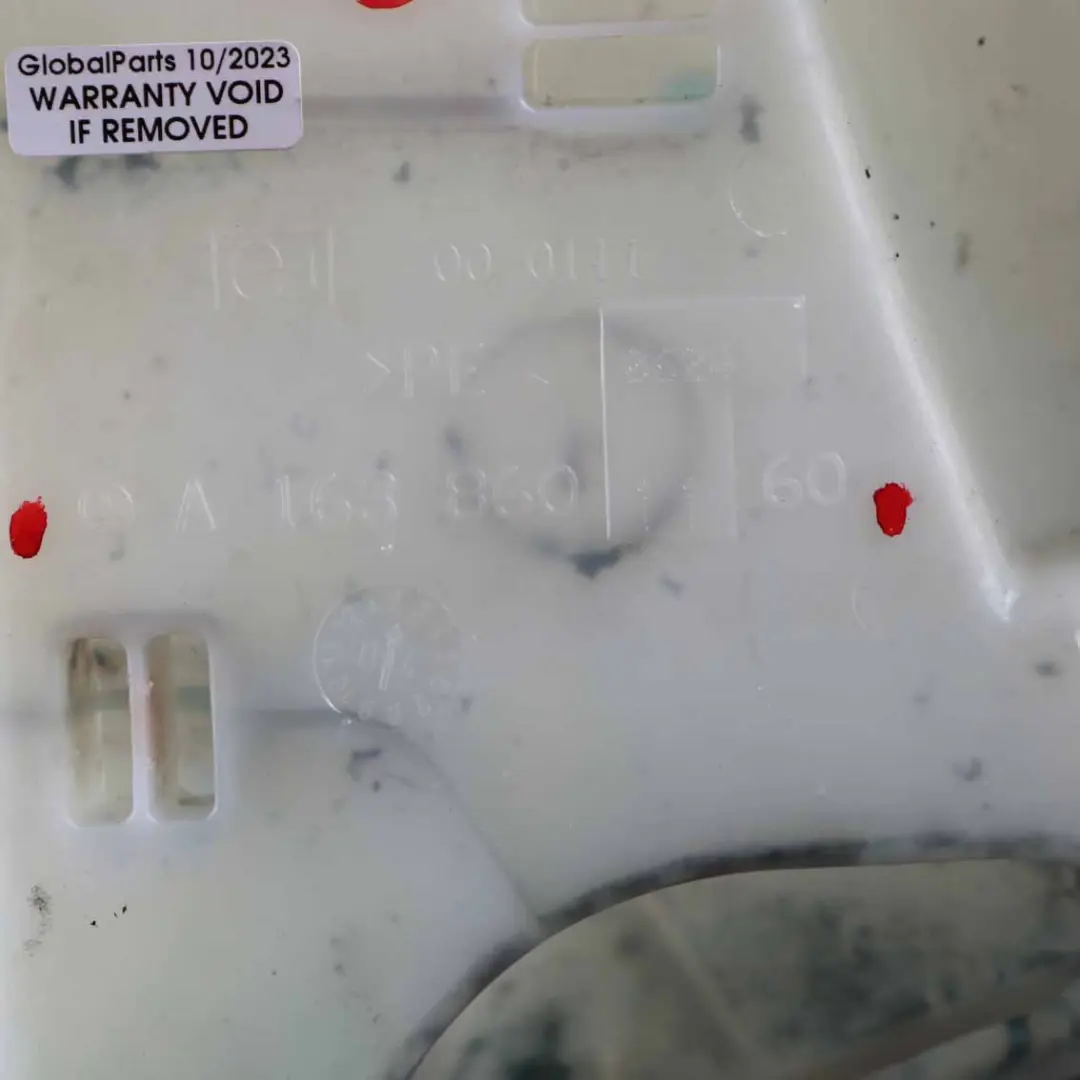 Windscreen Washer Bottle Tank Reservoir A1638601160 to Mercedes ML W163 with Part number A1638690820 Mercedes ML W163 Windscreen Washer Bottle Tank Reservoir A1638601160 - SKU A1638690820 - Part number A1638690820