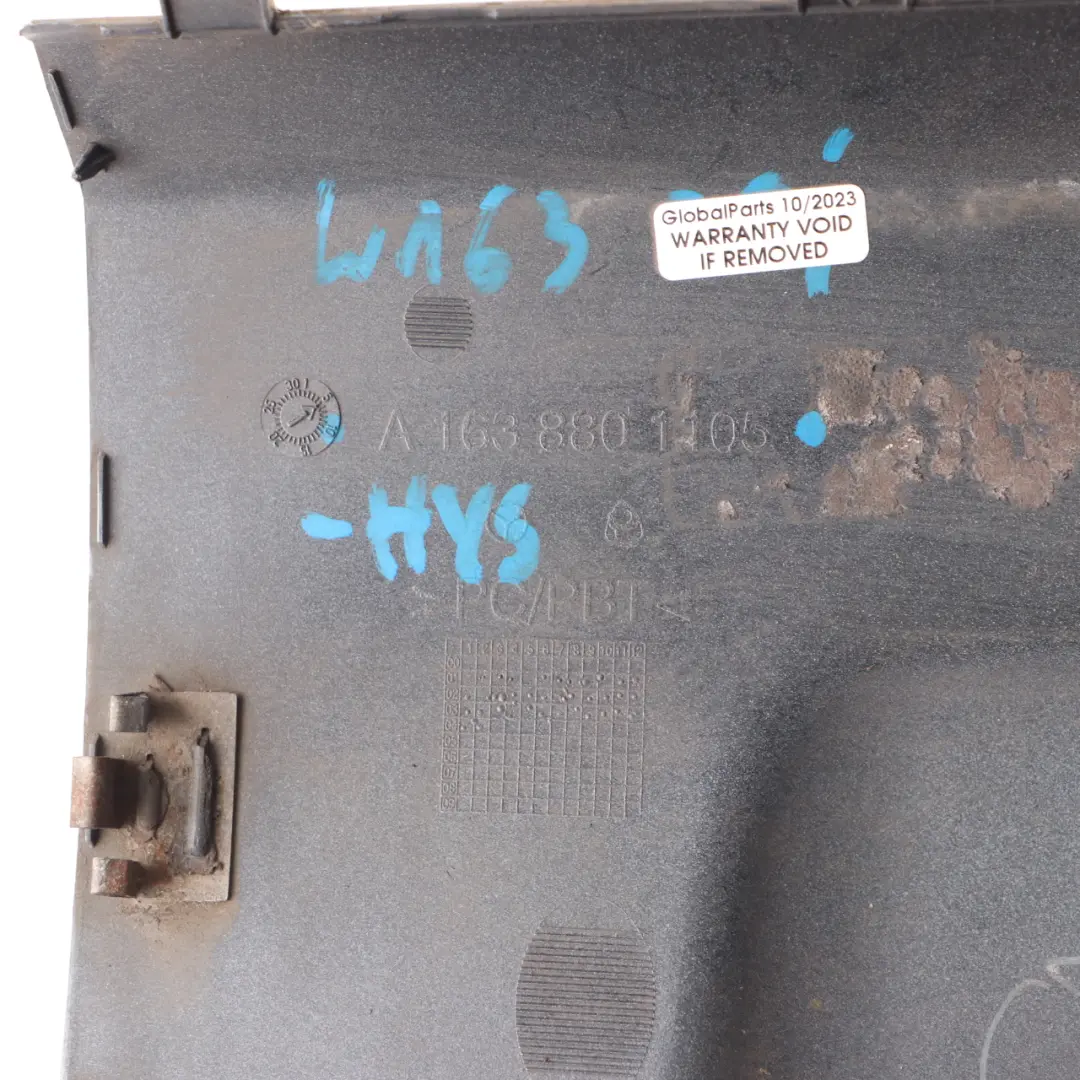 Towing Eye Hook Cover Rear Bumper Hydro Silver 353 to Mercedes ML W163 with Part number A1638801105 Mercedes ML W163 Towing Eye Hook Cover Rear Bumper Hydro Silver 353 - SKU A1638801105-HYS - Part number A1638801105