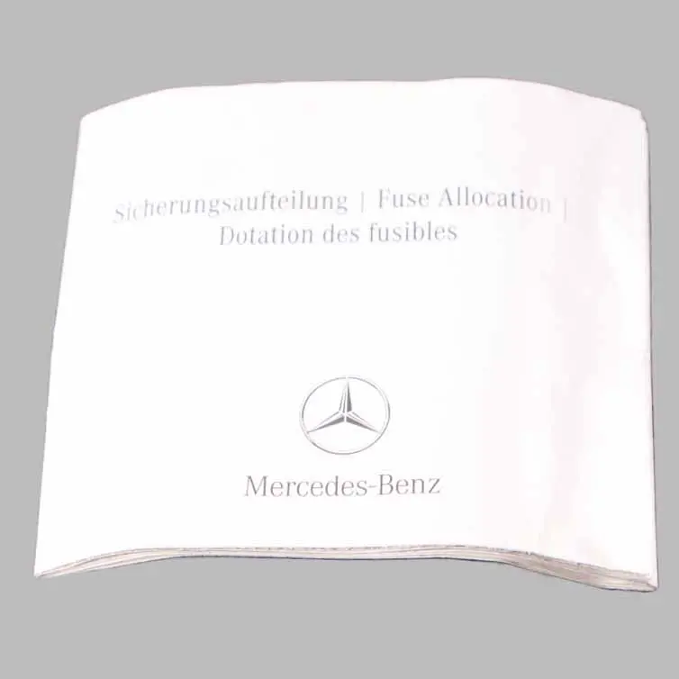 Mercedes W164 Fuse Box Grouping Fuse Placement Map Card Diagram - SKU A1640054799 - Part number A1640054799