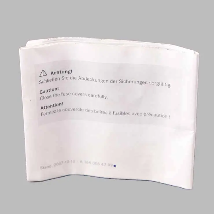 Fuse Box Grouping Fuse Placement Map Card Diagram to Mercedes W164 with Part number A1640054799 Mercedes W164 Fuse Box Grouping Fuse Placement Map Card Diagram - SKU A1640054799 - Part number A1640054799