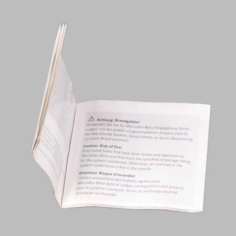 Mercedes W164 Fuse Box Grouping Fuse Placement Map Card Diagram - SKU A1640054799 - Part number A1640054799
