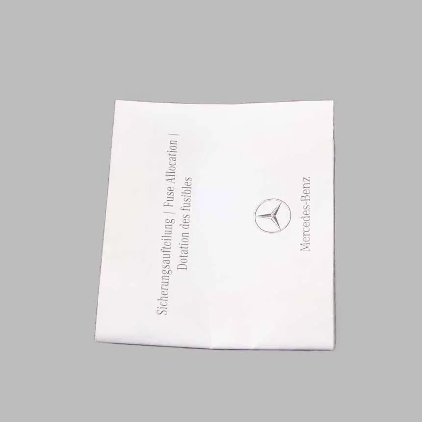 Mercedes W164 Fuse Box Grouping Fuse Placement Map Card Diagram - SKU A1640054799 - Part number A1640054799