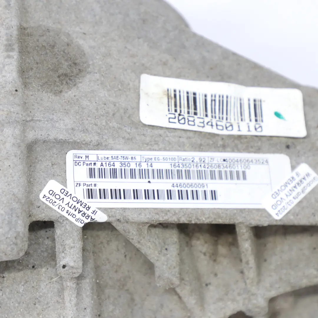 Hinter achs differenzial Diff 2,92 GARANTIE für Mercedes W251 mit Teilenummer A1643501614 Mercedes W251 Hinter achs differenzial Diff 2,92 GARANTIE - SKU A1643501614 - Teilenummer A1643501614