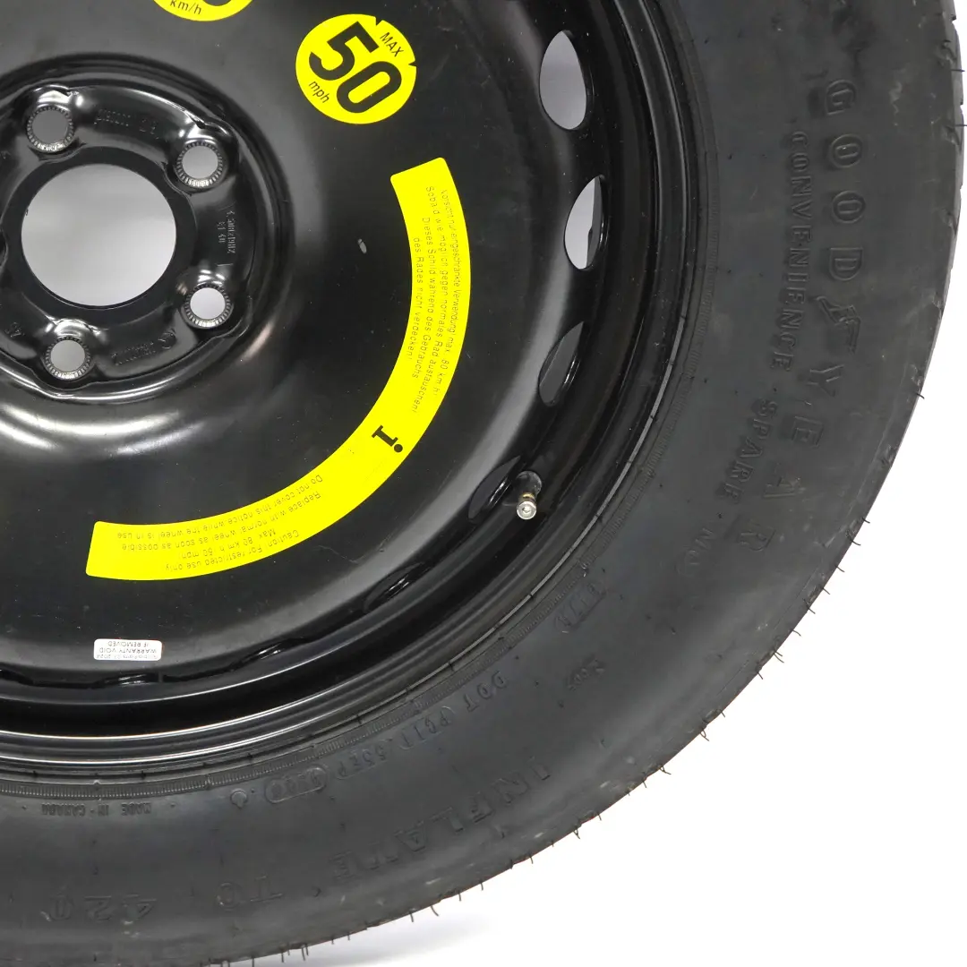 Steel Spare Wheel 4,5J ET:40 Tyre Goodyear R19 165/90 to Mercedes W164 with Part number A1644000102 Mercedes W164 Steel Spare Wheel 4,5J ET:40 Tyre Goodyear R19 165/90 - SKU a1644000102 - Part number A1644000102