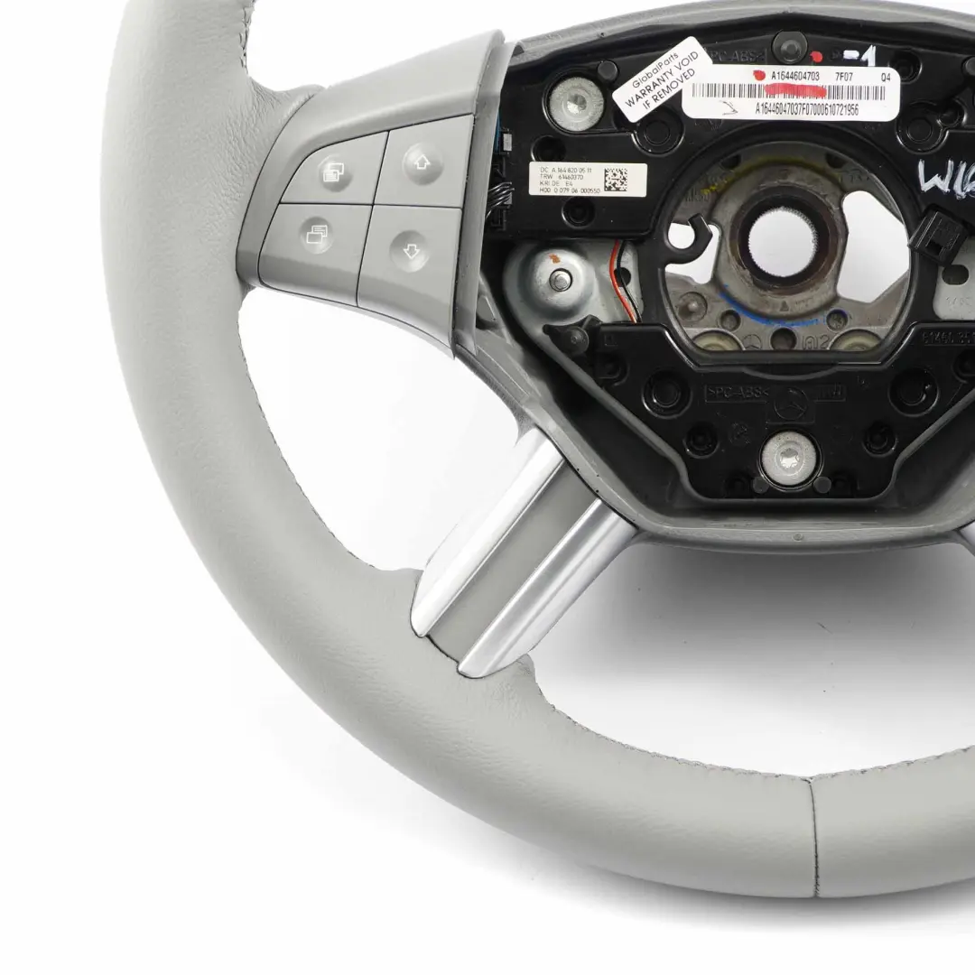 Grey Leather Steering Wheel Multifunction to Mercedes ML W164 NEW with Part number A1644604703 Mercedes ML W164 NEW Grey Leather Steering Wheel Multifunction - SKU A1644604703-1 - Part number A1644604703