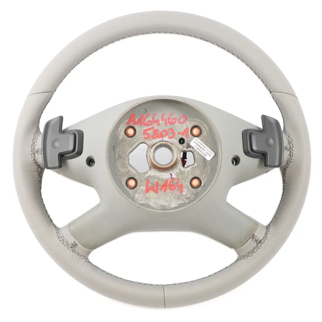 Mercedes ML W164 NEW Grey Leather Steering Wheel Paddle Shift - SKU A1644605803-1 - Part number A1644605803