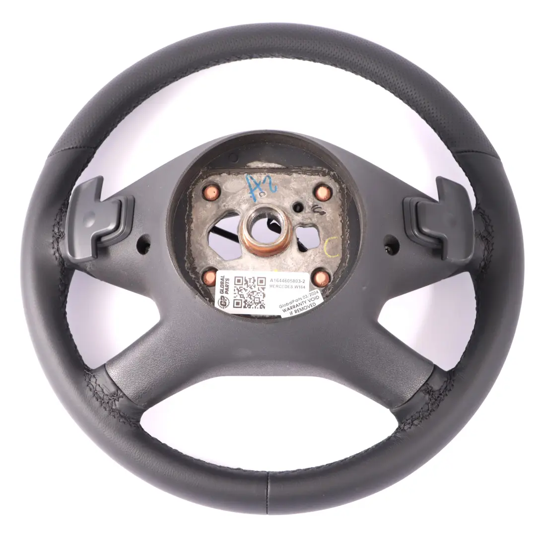 Steering Wheel NEW Black Leather Paddle Shift to Mercedes ML W164 with Part number A1644605803 Mercedes ML W164 Steering Wheel NEW Black Leather Paddle Shift - SKU A1644605803-2 - Part number A1644605803