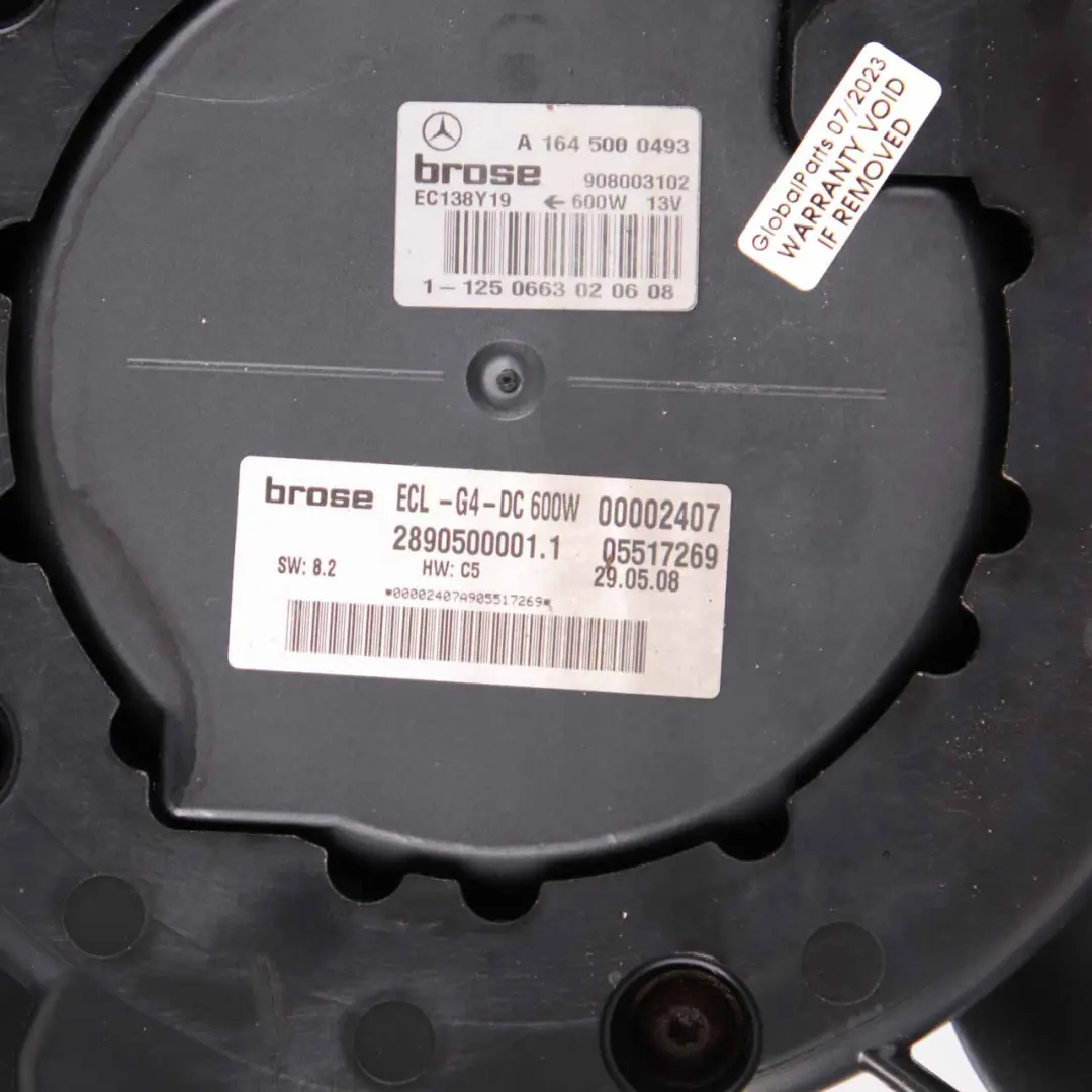 Mercedes W164 Raffreddamento Radiatore Motore Benzina Ventola - SKU A1645000493 - Numero di parte A1645000493