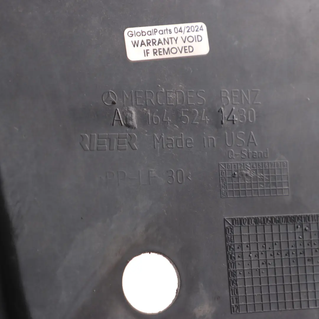  Copripavimento Mercedes W164 Isolamento acustico pannello motore - SKU A1645241430 - Numero di parte A1645241430