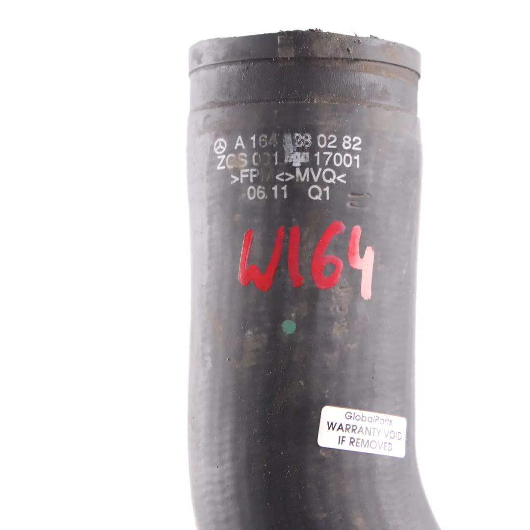 Intake Hose Turbo Air Intercooler Pipe to Mercedes ML W164 with Part number A1645280282 Mercedes ML W164 Intake Hose Turbo Air Intercooler Pipe - SKU A1645280282 - Part number A1645280282