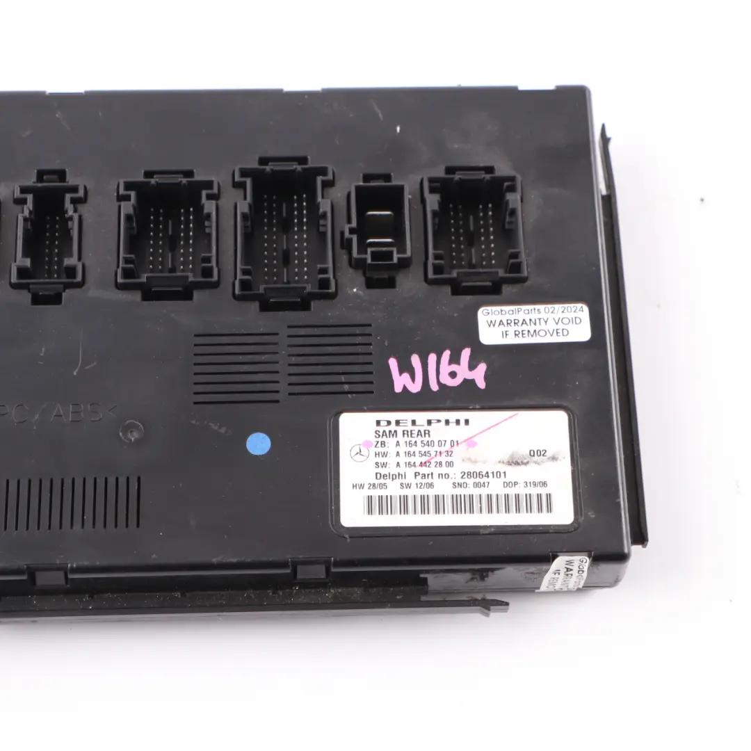 Mercedes ML W164 Caja de fusibles unidad control módulo SAM trasero - SKU A1645400701 - Número de pieza A1645400701